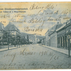 1098 - TARNAVENI, Mures, street stores, Romania - old postcard - used - 1910