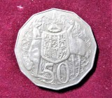 AUSTRALIA 1975 50 cents - Elizabeth II (291), Australia si Oceania, Cupru-Nichel