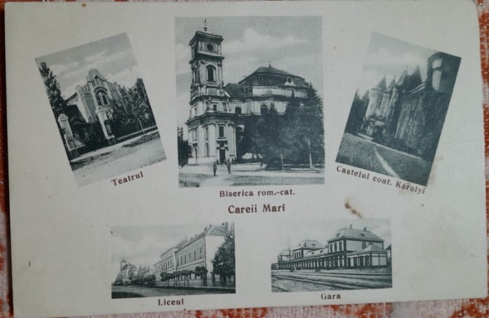 Carte postala, necirculata, imagini din Careii Mari, 1936