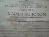 Politehnica Regele Carol II Bucuresti Facultatea Agronomie, Inginer agronom 1941