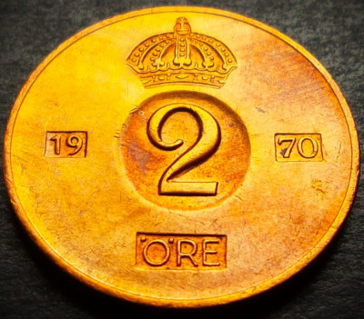 Moneda 2 ORE - SUEDIA, anul 1970 * cod 4282 B foto