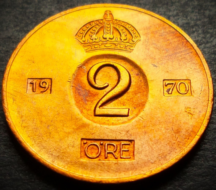 Moneda 2 ORE - SUEDIA, anul 1970 * cod 4282 B