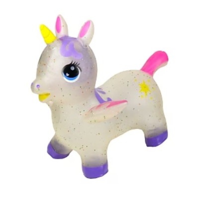Baby unicorn din cauciuc, gonflabil, transparent foto