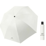 Cumpara ieftin Umbrela pliabila protectie UV50+ si ploaie, vinil si otel, 96 x 67 cm, usoara, compacta, bej deschis