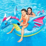 Jucarie gonflabila de piscina pentru copii, Dragon Ride-On, 201x191cm