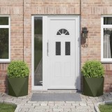 Cumpara ieftin Jardiniera 2 pcs Verde masliniu 50 x 50 x 50 cm Otel