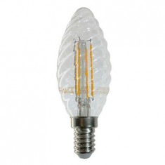 Bec E14 LED cu filament LED 4W 2700K spirala V-TAC