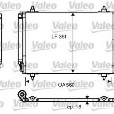 Condensator / Radiator aer conditionat PEUGEOT 407 (6D) (2004 - 2016) VALEO 817824