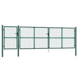Cumpara ieftin Poarta de gradina din plasa, verde, 500x125 cm, otel galvanizat