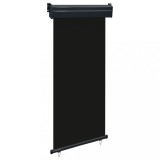Copertina laterala balcon Gossi, 100 x 250 cm, poliester, retractabila, protectie UV, neagra