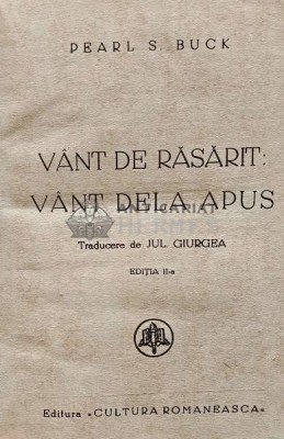 Vant de rasarit: vant dela apus - Pearl Buck (AF114) foto