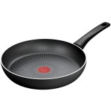 Tigaie Tefal Force, 28 cm, inductie, indicator Thermo-Signal, invelis antiaderent Titanium, negru
