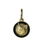 Medalion personalizat, pisica, gravat cu numele, numarul de telefon si adresa 2.5 cm, Oem