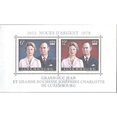 Luxemburg 1978 - Royal Silver Wedding, colita neuzata