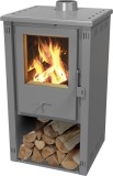 Soba semineu Strend Pro Thalia Pella S gri, 5.4 kW, pe lemne, samota, evacuare 120 mm