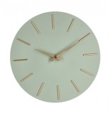Ceas perete verde auriu Timeline 40x5 cm