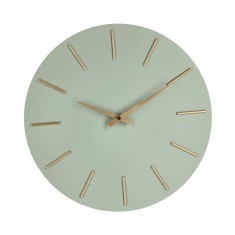 Ceas perete verde auriu Timeline 40x5 cm