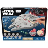 Macheta de asamblat, Wood WorX - Star Wars - Millennium Falcon, cu 80+ piese din lemn + vopsea, pensula si adeziv inclus