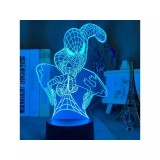 Cumpara ieftin Lampa Decorativa 3D - Marvel Hero Spider Man, 7 Culori - 12.4x20.2cm - 37531