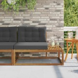 vidaXL Canapea de exterior cu braț final natural 115 x 83 x 73 cm 900554