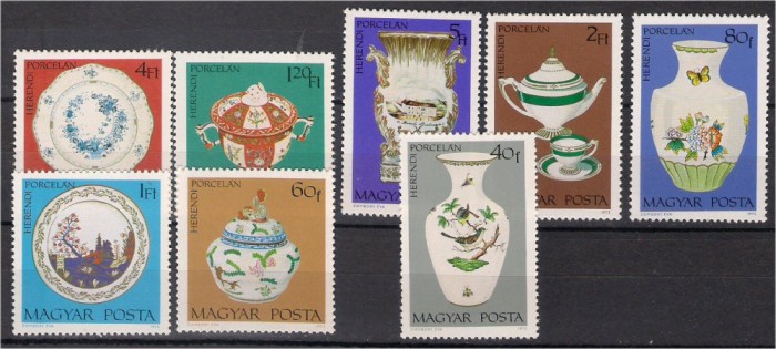 Ungaria 1972 - Portelan de Herend, serie neuzata