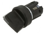 Comutator rotativ 22mm Poz. 3 negru
