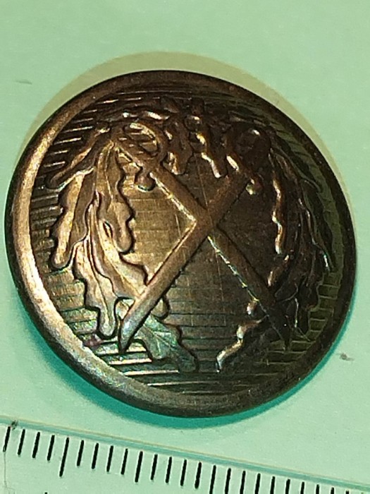 bnk dv Romania - nasture metalic uniforma - diam 25 mm