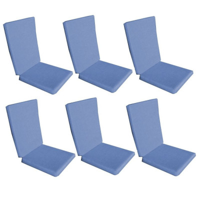Set 6 perne decorative pentru scaun de bucatarie cu spatar, dimensiune sezut 42x40 cm, spatar 42x50 cm, culoare albastru foto