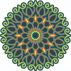 Sticker decorativ, Mandala, Multicolor, 60 cm, 7214ST-3