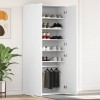 VidaXL Dulap pentru pantofi cu ușă Alb 80 x 39 x 180 cm Lemn compozit 3333866