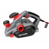 Rindea electrica, compacta, pentru rindeluit usi, parchet si lemn, 850 W, 82 mm / 3 mm, 16500 rpm, Graphite GartenVIP DiyLine