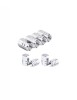 Set 8 capace hexagonale argintii pentru valva auto, aliaj aluminiu, lungime 1.8 cm, EXPRESS