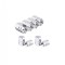 Set 8 capace hexagonale argintii pentru valva auto, aliaj aluminiu, lungime 1.8 cm