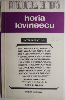 Horia Lovinescu (Biblioteca critica) foto