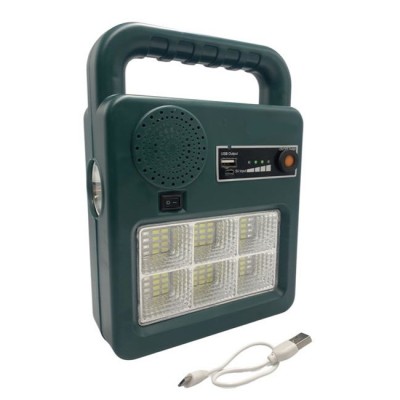 Lanterna cu incarcare solara, proiector, USB, boxa, kolis038 foto