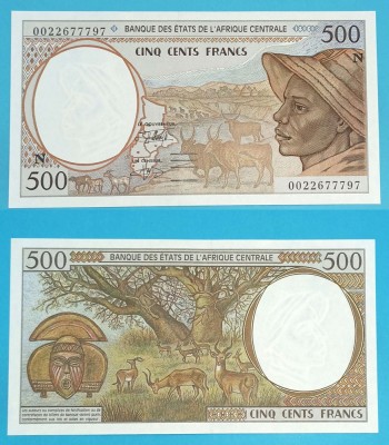 Guineea Ecuatoriala 500 Francs 2000 &amp;#039;Africa Centrala&amp;#039; UNC p#501N foto
