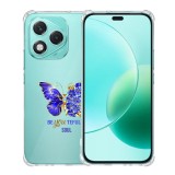 Husa antisoc pentru honor 400 lite, airbag tpu, col&Egrave;uri ranforsate- butterfly albastru