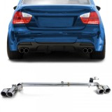 Kit de conversie duplex cu 4 tevi pentru teava de esapament, potrivit pentru BMW Seria 3 E90 E91 323 325 328 330 Performance AutoTuning