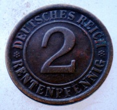 7.720 GERMANIA WEIMAR 2 RENTENPFENNIG 1924 A foto