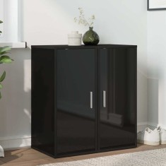 Pantofare, 2 buc., negru extralucios, 32x35x70 cm, PAL
