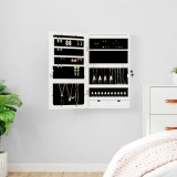 Gossi dulap de bijuterii cu oglinda si lumini led, de perete, alb