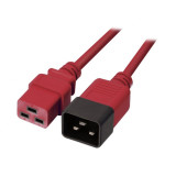 Cablu de alimentare IEC C19 la C20 1m Rosu, Lindy L30123