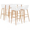 Set mobilier de bar, 5 piese, alb
