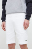 Lacoste pantaloni scurti barbati, culoarea alb