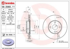BREMBO 09.D065.11 PRIME LINE - UV Coated Disc frana