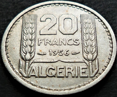 Moneda exotica 20 FRANCI - ALGERIA, anul 1956 * cod 4770 - COLONIE FRANCEZA! foto