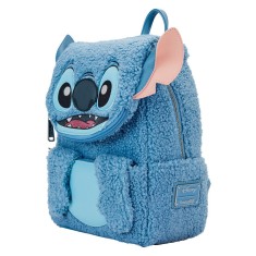 Ghiozdan Loungefly Disney Stitch, 22, 5&times;26, 25&times;11, 25cm, argintie, din piele ecologica