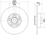 Disc frana RENAULT LATITUDE (L70) (2010 - 2016) RINGER 0950004269