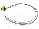 Conector M12 soclu mamă 4 pini 4A 250V IP67 drept cablu LUTRONIC 0,5m