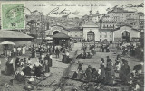 AMS* - CP LISABONA PORTUGALIA - MERCADO DE PEIXE 24 JULHO CIRCULATA 1906, Fotografie